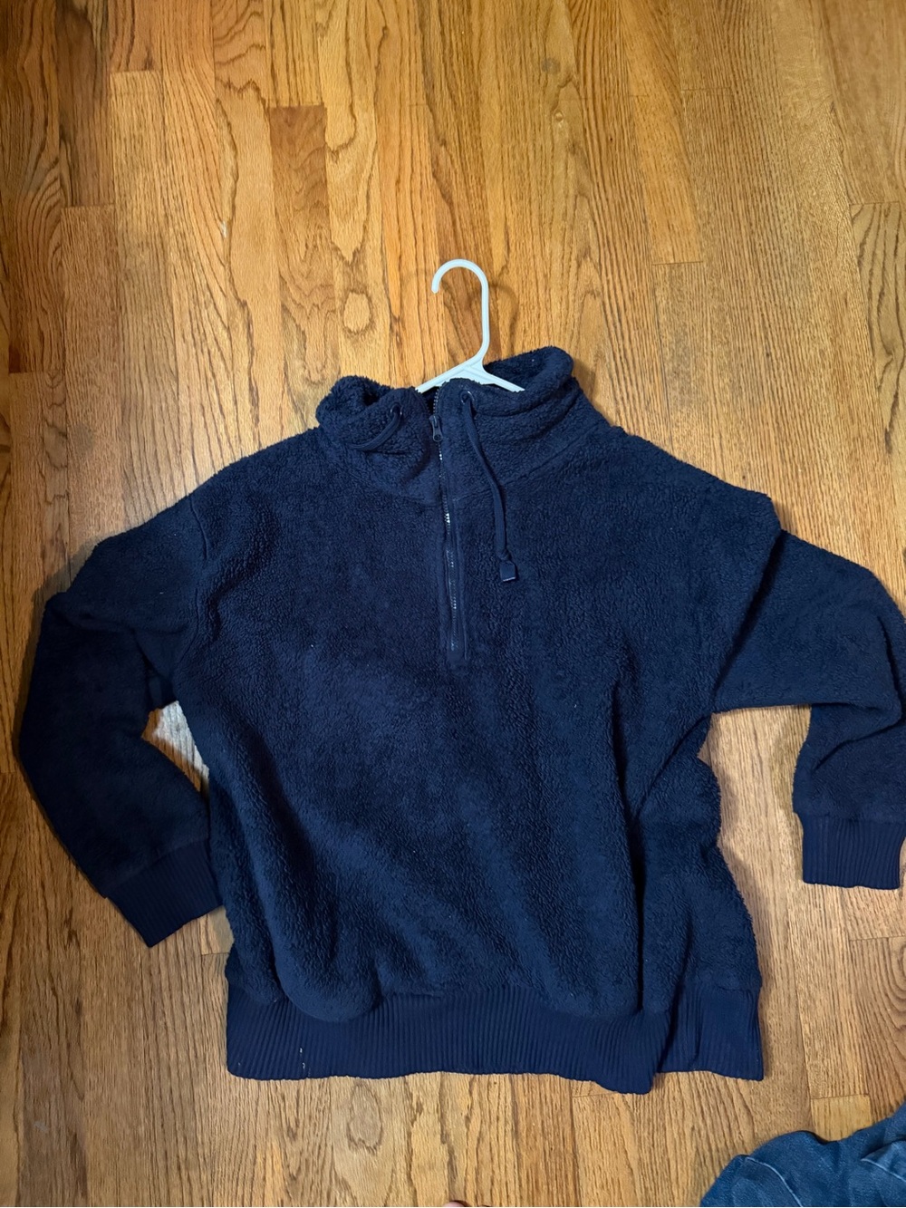 Source Unknown Navy Sherpa Zip-Up Pullover